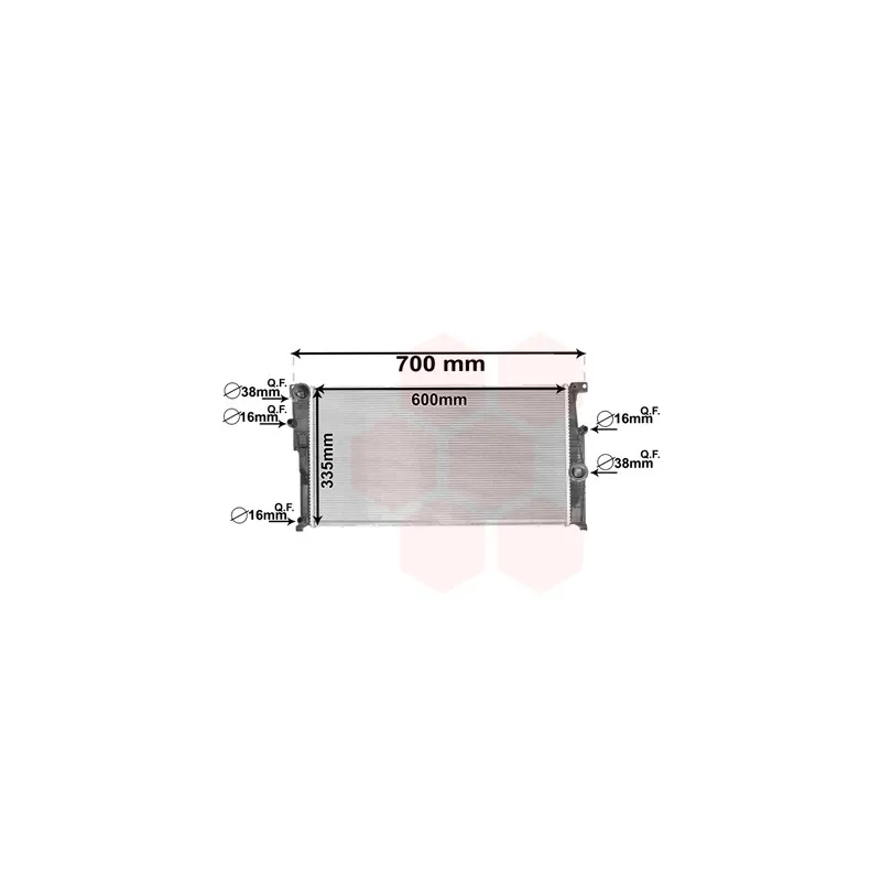 Radiateur, refroidissement du moteur VAN WEZEL 06002456