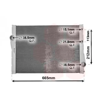 Radiateur, refroidissement du moteur VAN WEZEL 06002471