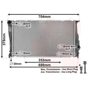 Radiateur, refroidissement du moteur VAN WEZEL 06002542