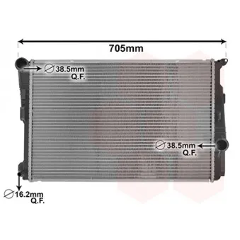 Radiateur, refroidissement du moteur VAN WEZEL