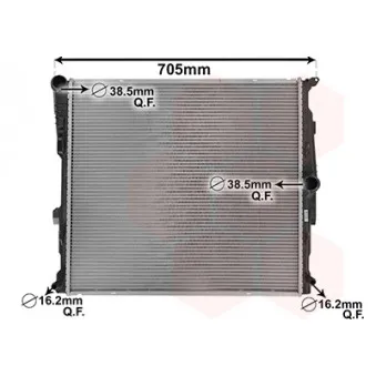 Radiateur, refroidissement du moteur VAN WEZEL 06002548