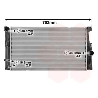 Radiateur, refroidissement du moteur VAN WEZEL 06002549