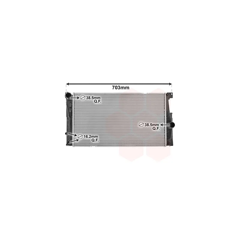 Radiateur, refroidissement du moteur VAN WEZEL 06002549