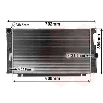 Radiateur, refroidissement du moteur VAN WEZEL 06002700