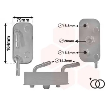 Radiateur d'huile de boîte automatique VAN WEZEL 06003559