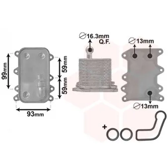 Radiateur d'huile de boîte automatique VAN WEZEL 06003560