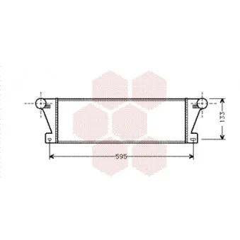 Intercooler, échangeur VAN WEZEL 06004177