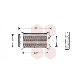 Intercooler, échangeur VAN WEZEL 06004262
