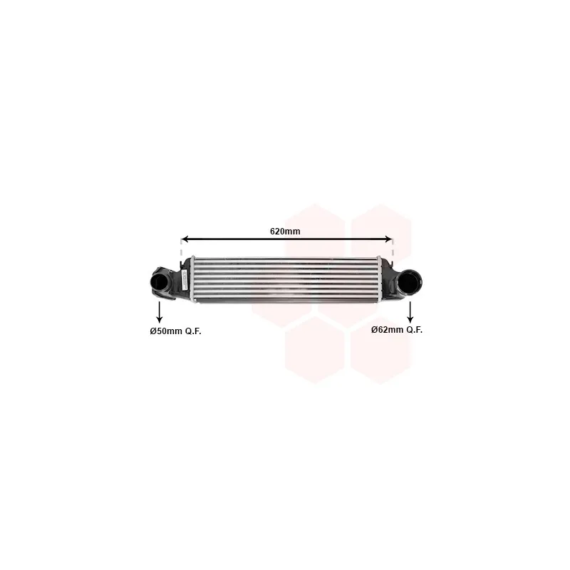 Intercooler, échangeur VAN WEZEL 06004282