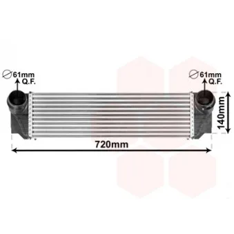 Intercooler, échangeur VAN WEZEL 06004374