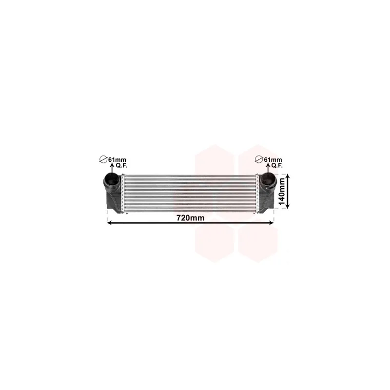 Intercooler, échangeur VAN WEZEL 06004374