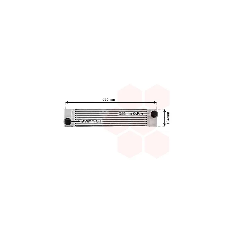 Intercooler, échangeur VAN WEZEL 06004375