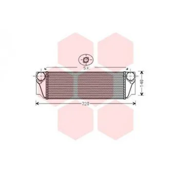 Intercooler, échangeur VAN WEZEL 06004413