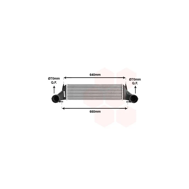 Intercooler, échangeur VAN WEZEL 06004421