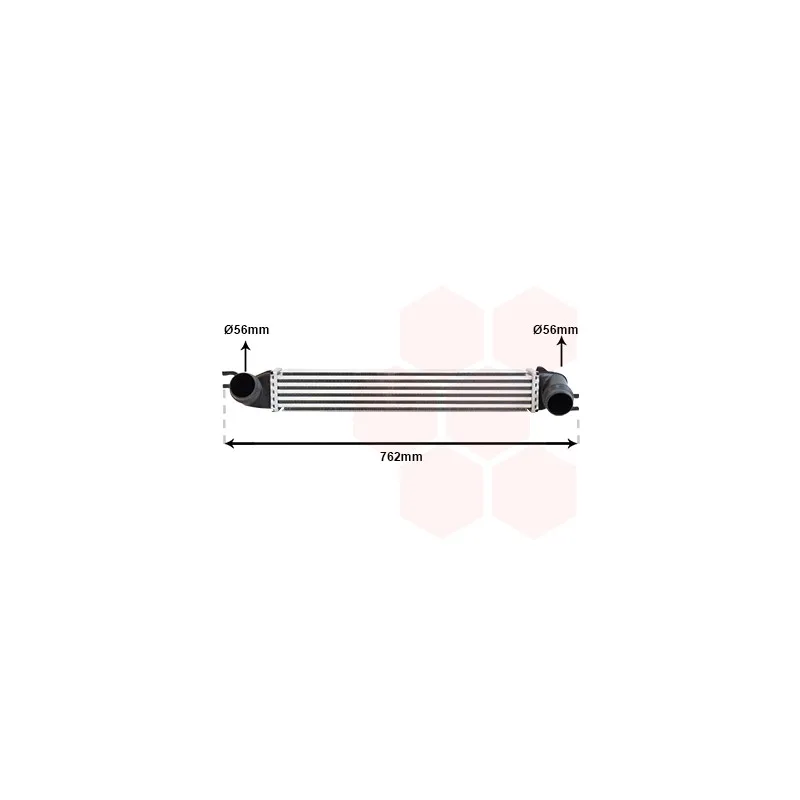 Intercooler, échangeur VAN WEZEL 06004425