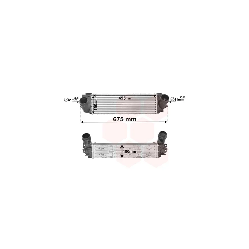 Intercooler, échangeur VAN WEZEL 06004457