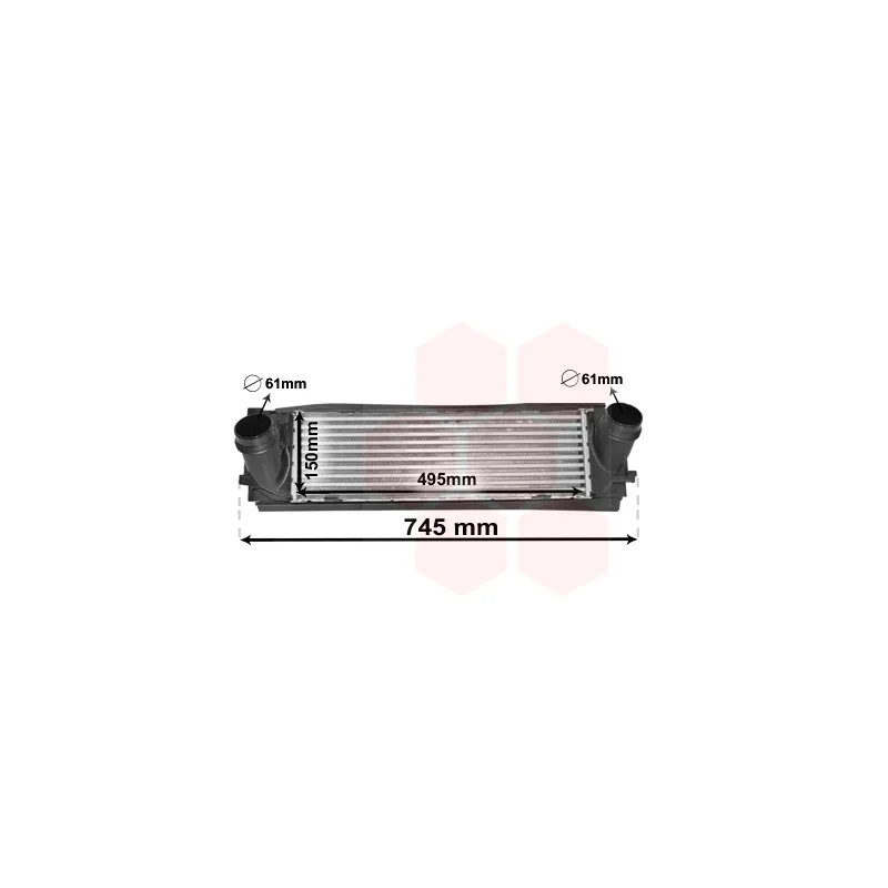 Intercooler, échangeur VAN WEZEL 06004468