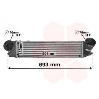 Intercooler, échangeur VAN WEZEL 06004473
