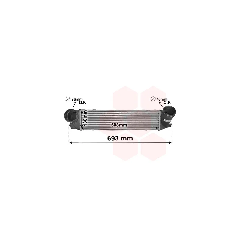 Intercooler, échangeur VAN WEZEL 06004473