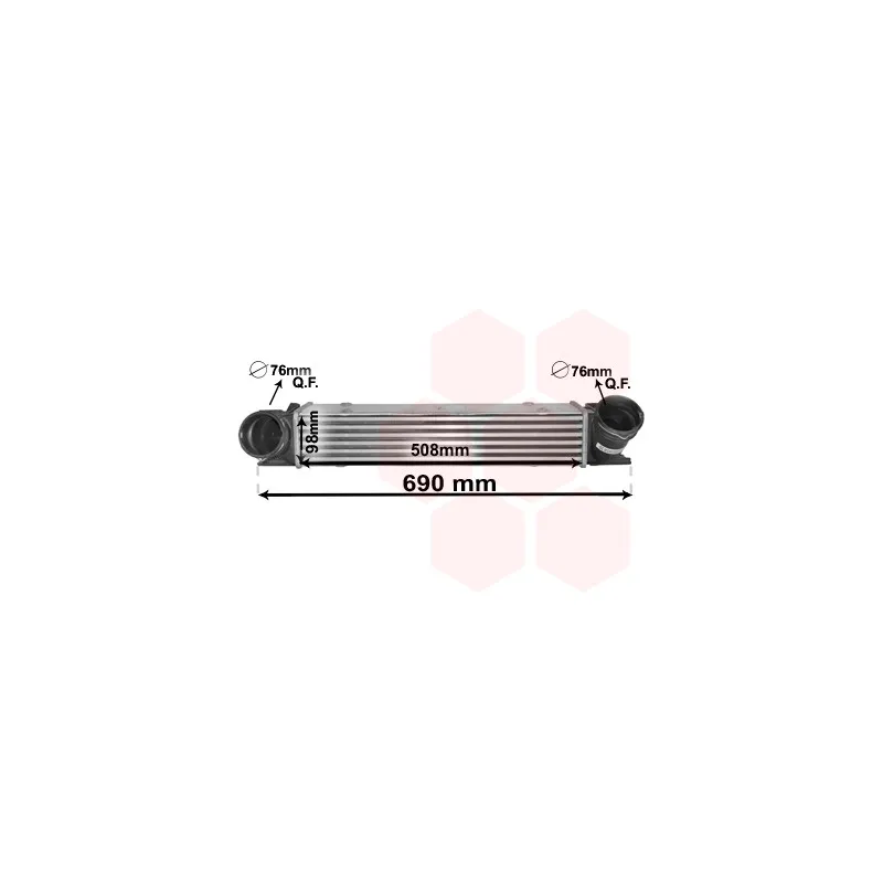 Intercooler, échangeur VAN WEZEL 06004482