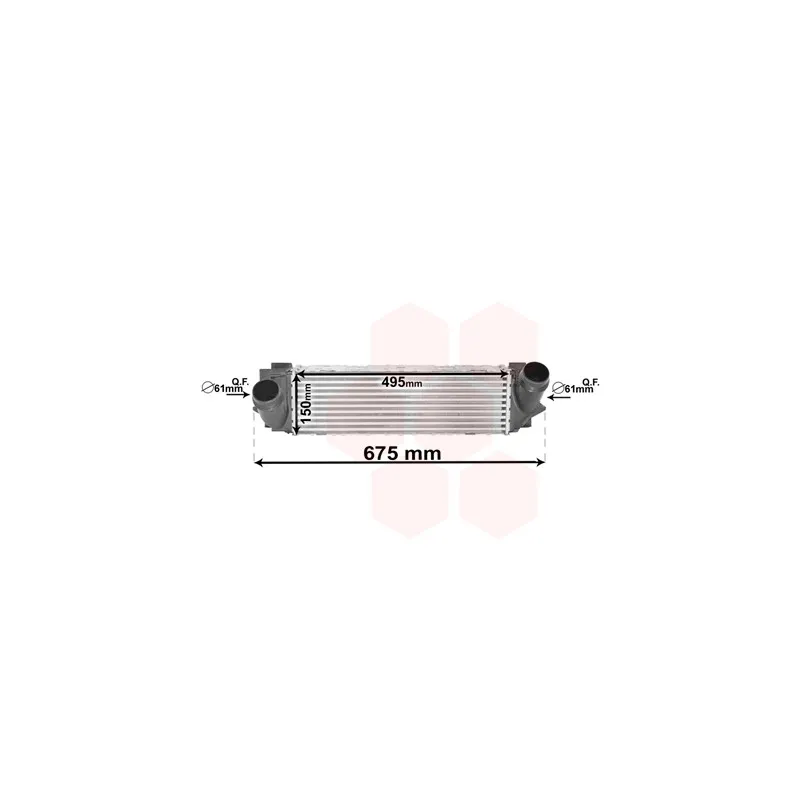 Intercooler, échangeur VAN WEZEL 06004494