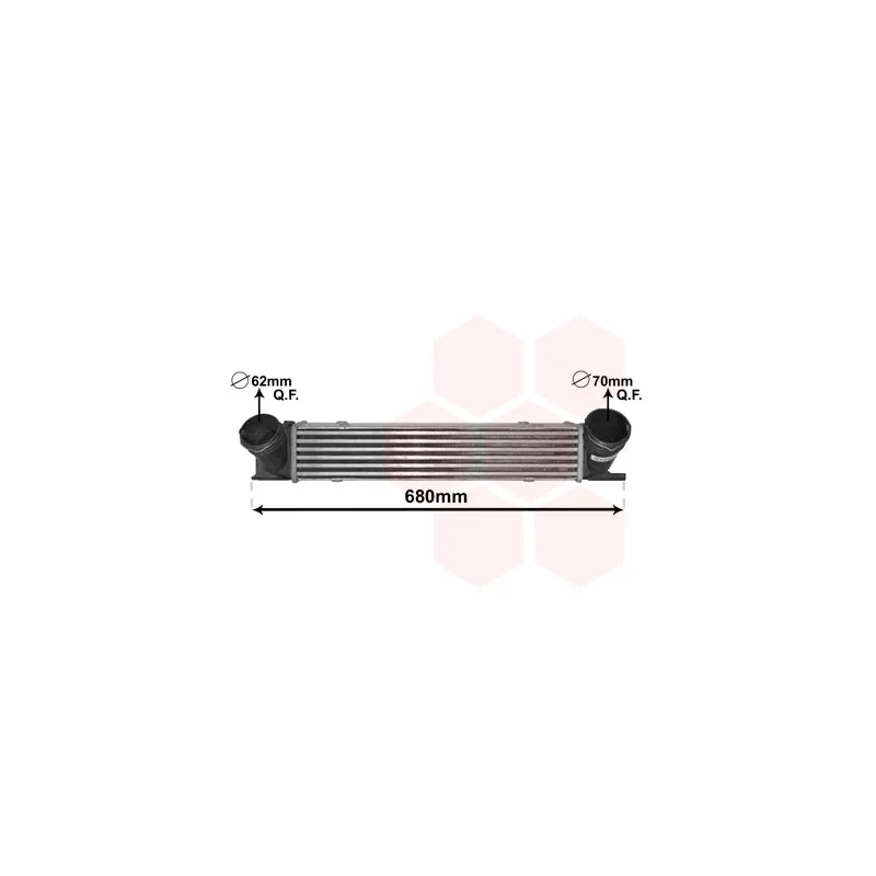 Intercooler, échangeur VAN WEZEL 06004538