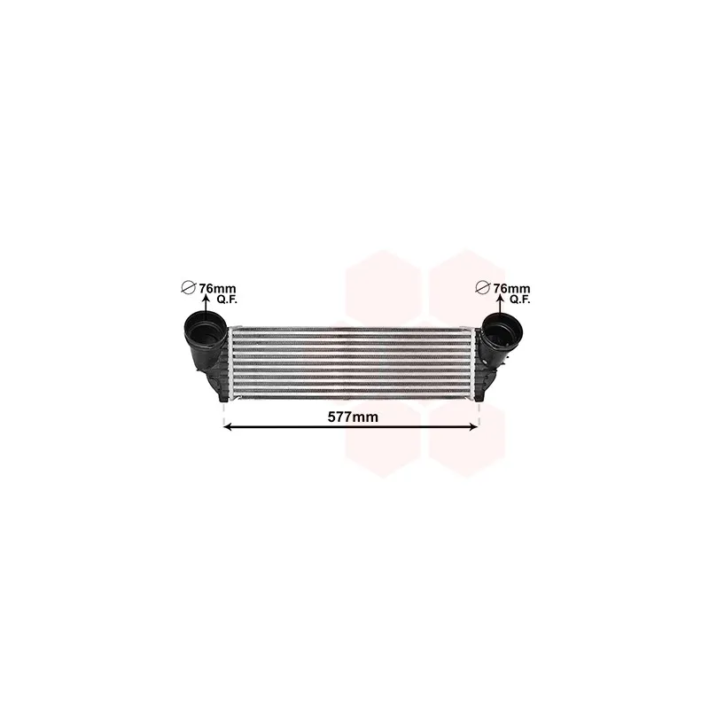 Intercooler, échangeur VAN WEZEL 06004543