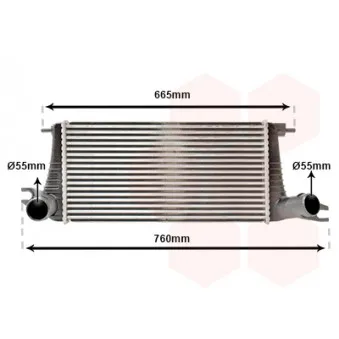 Intercooler, échangeur VAN WEZEL 06004577