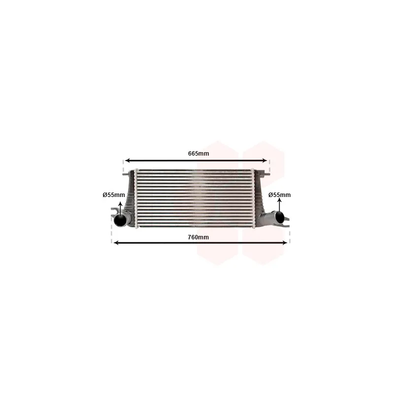 Intercooler, échangeur VAN WEZEL 06004577