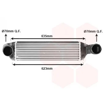 Intercooler, échangeur VAN WEZEL 06004581