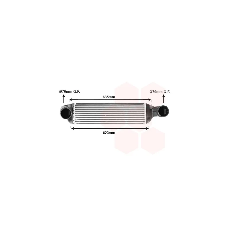 Intercooler, échangeur VAN WEZEL 06004581