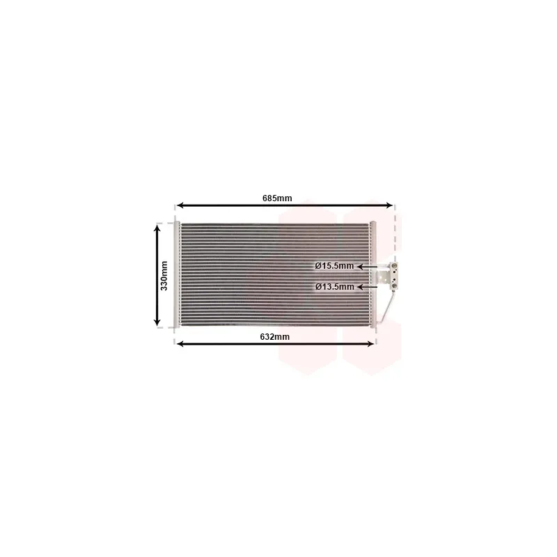 Condenseur, climatisation VAN WEZEL 06005254