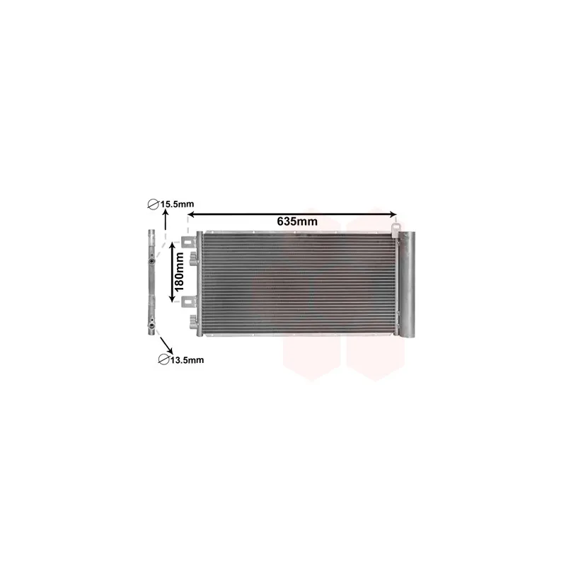 Condenseur, climatisation VAN WEZEL 06005256