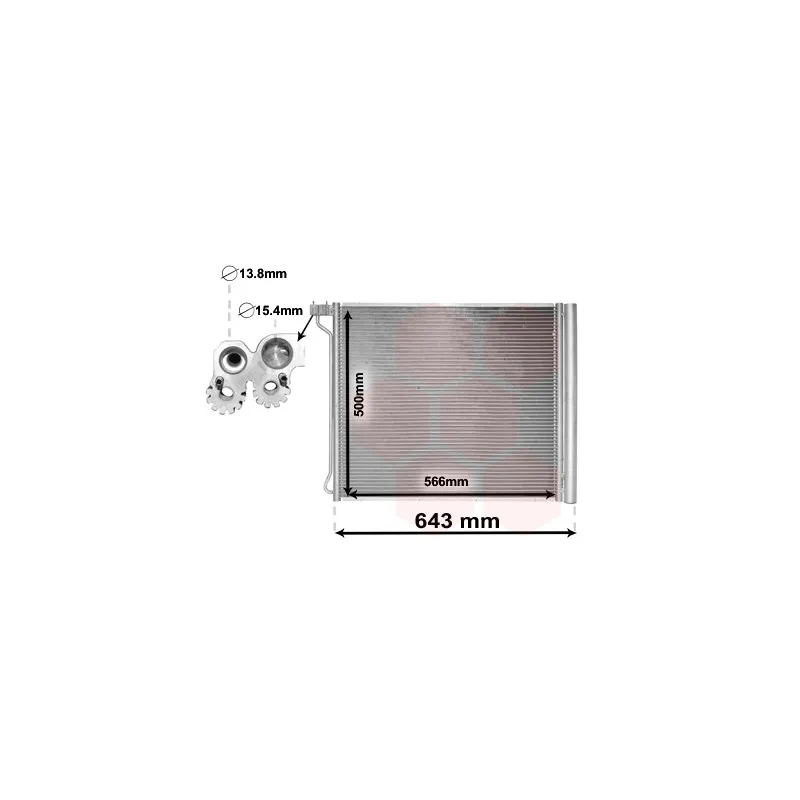 Condenseur, climatisation VAN WEZEL 06005474