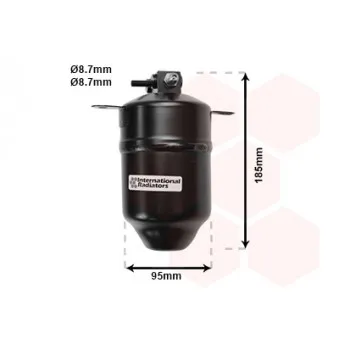 Filtre déshydratant, climatisation VAN WEZEL 0600D001