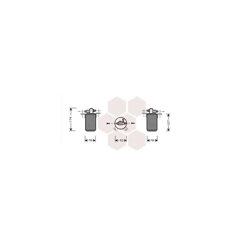 Filtre déshydratant, climatisation VAN WEZEL 0600D021