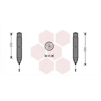Filtre déshydratant, climatisation VAN WEZEL 0600D078