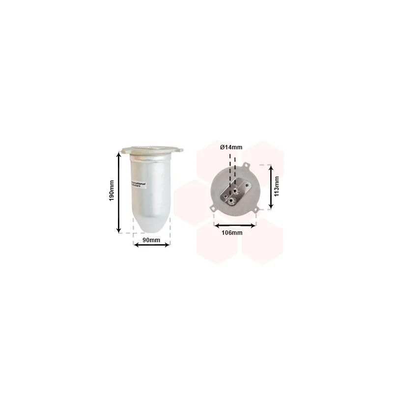 Filtre déshydratant, climatisation VAN WEZEL 0600D221
