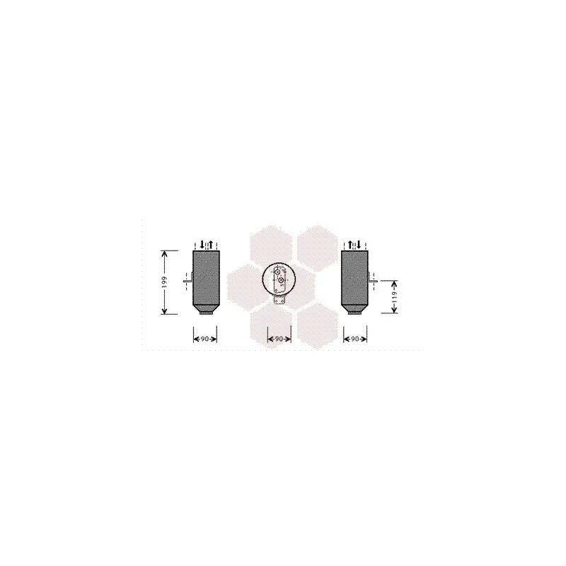 Filtre déshydratant, climatisation VAN WEZEL 0600D223