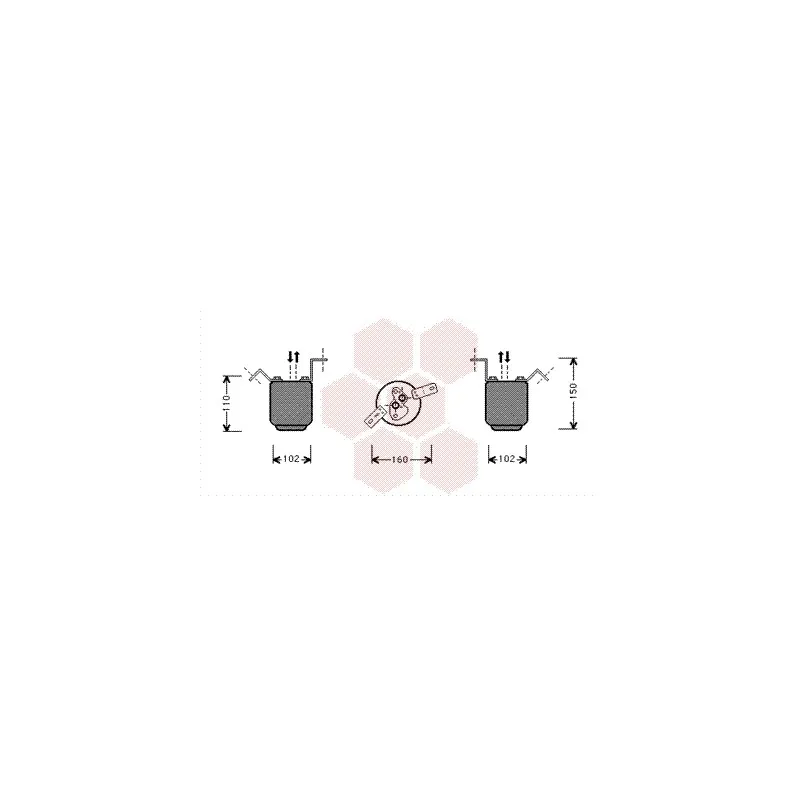 Filtre déshydratant, climatisation VAN WEZEL 0600D225