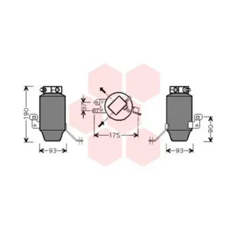 Filtre déshydratant, climatisation VAN WEZEL 0600D299
