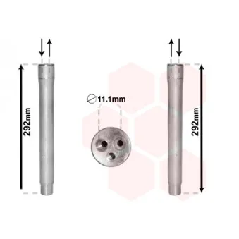 Filtre déshydratant, climatisation VAN WEZEL 0600D445