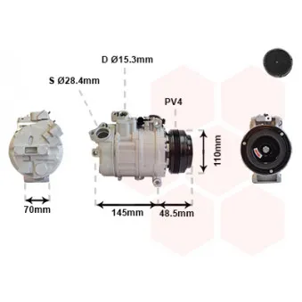 Compresseur, climatisation VAN WEZEL 0600K309