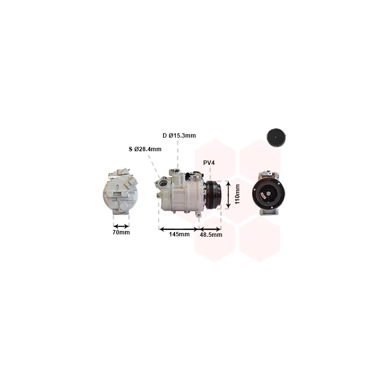 Compresseur, climatisation VAN WEZEL 0600K309