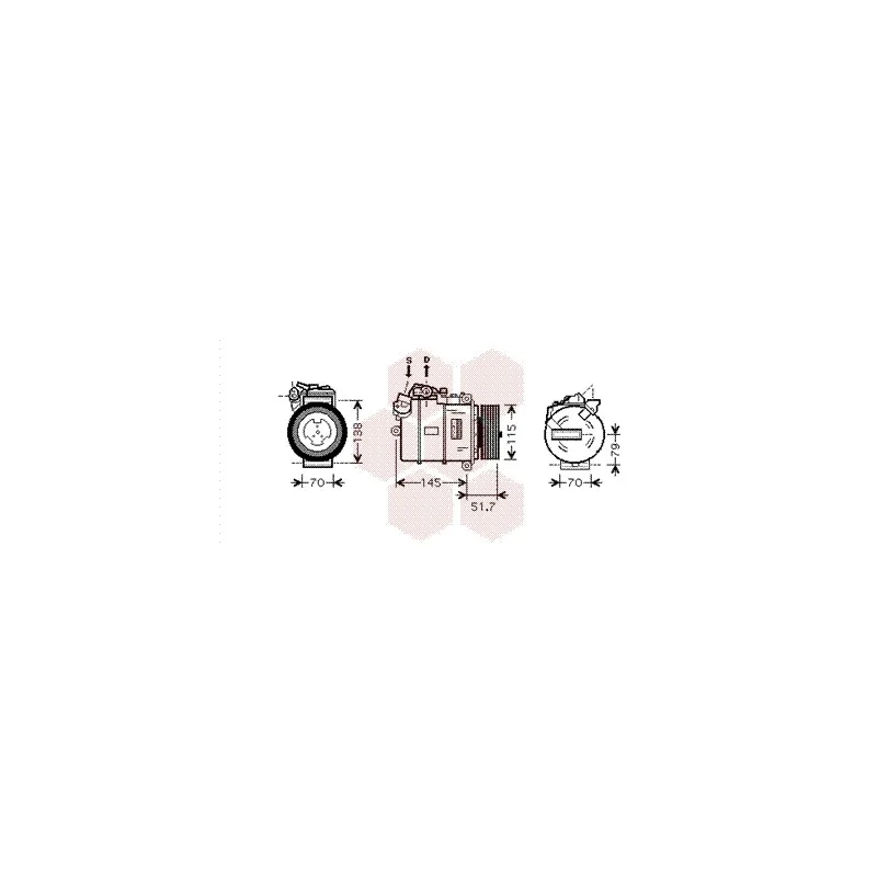 Compresseur, climatisation VAN WEZEL 0600K329