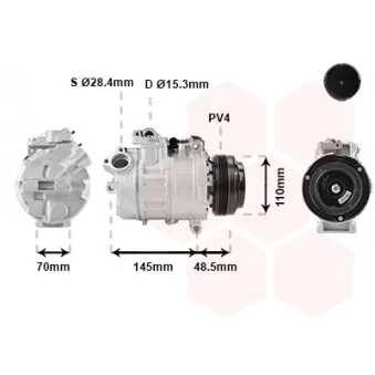 Compresseur, climatisation VAN WEZEL 0600K332