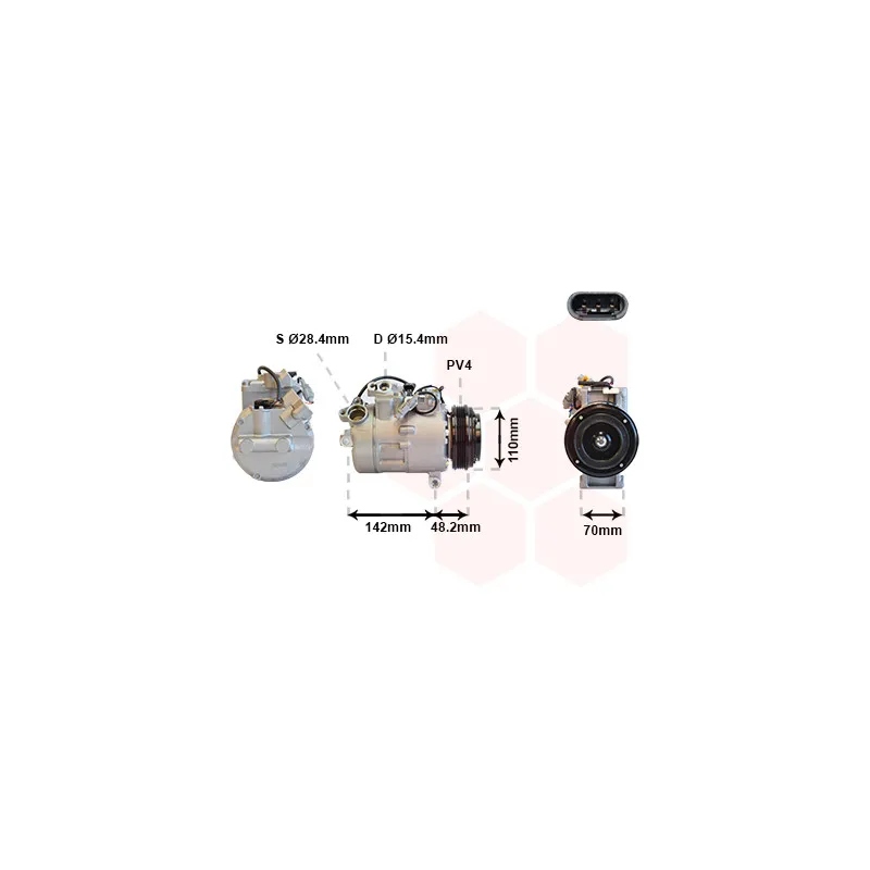 Compresseur, climatisation VAN WEZEL 0600K385