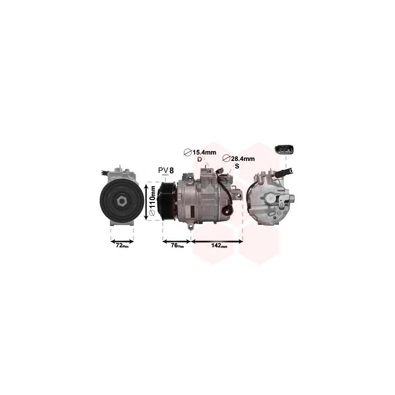 Compresseur, climatisation VAN WEZEL 0600K486
