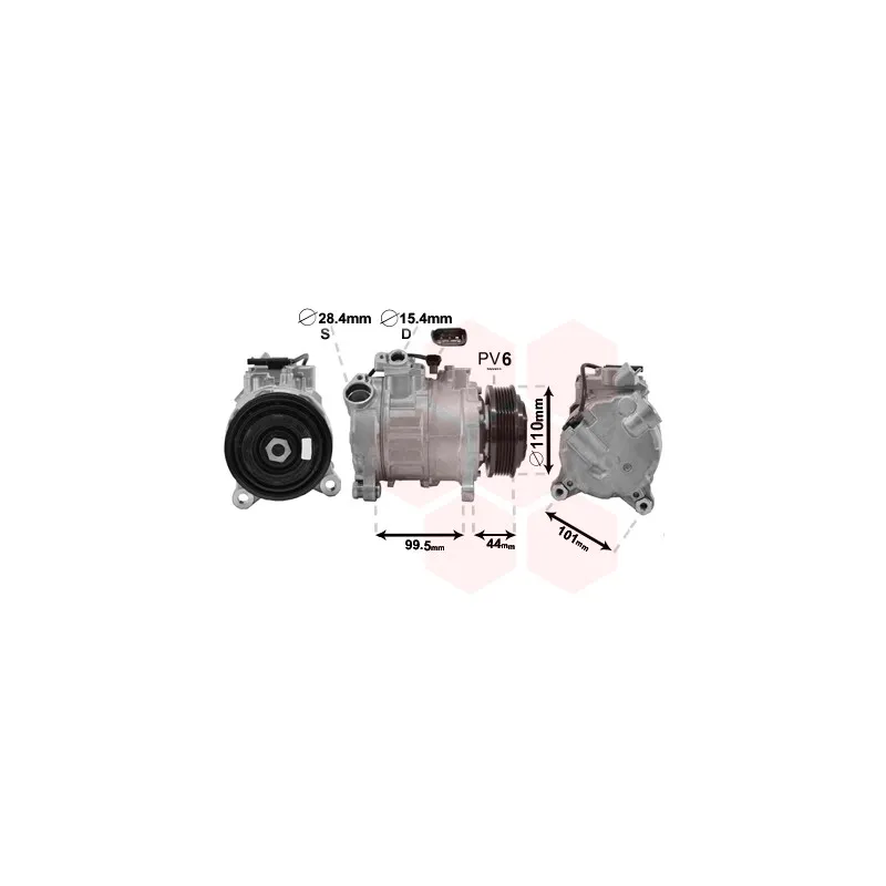 Compresseur, climatisation VAN WEZEL 0600K492