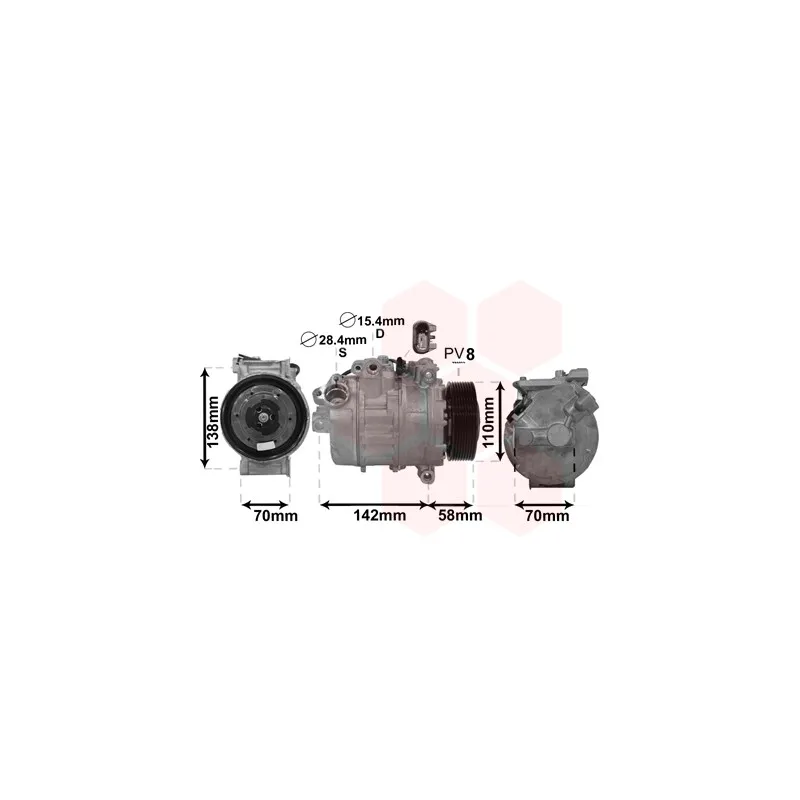 Compresseur, climatisation VAN WEZEL 0600K496